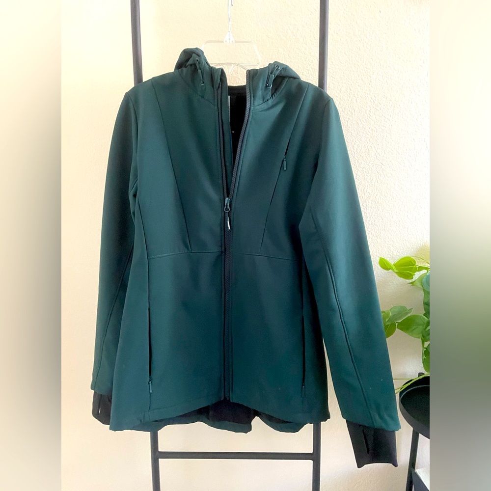 Mondetta Teal Hooded Zip Up Jacket - Size XS